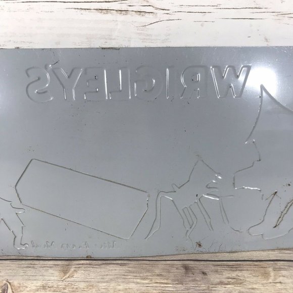 Vintage Wrigley's Double Mint Gum Miss Muffet Thin Sign AAA Sign Co - Picture 8 of 10